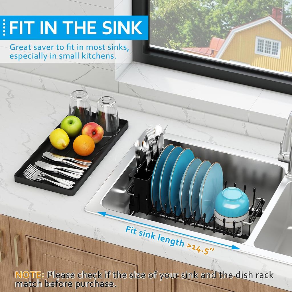 Photo inspiration: Antopy Sink Dish Drying Rack Expandable Small Dish Rack Over Photo Inspiration
