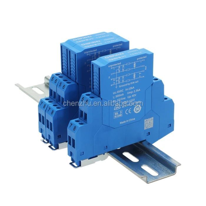 Original T-24-EX-L4 SPD for Signal 24V; 4 Wires; In=10kA; Intrinsic ...