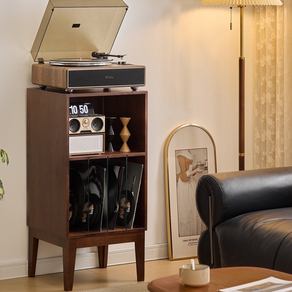 Solid Wood Retro Vinyl Record Cabinet Audio Power Amplifier Cabinet ...