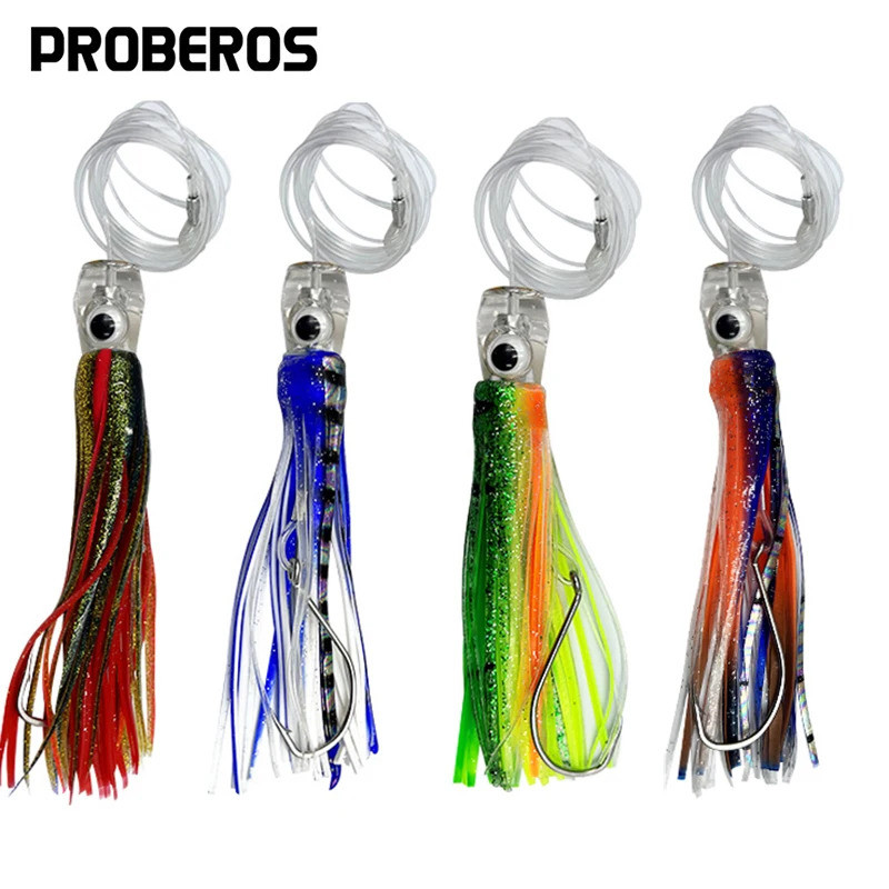 Octopus Skirt Bait Trolling Lure Marlin Tuna Mahi Dolphin Shark Skirts ...