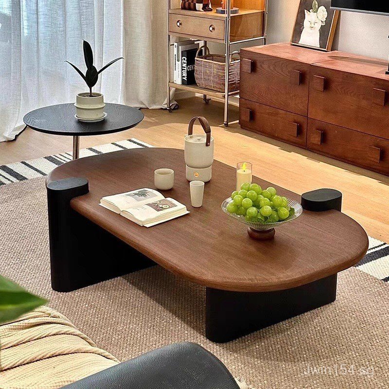 Vintage Minimalist Solid Wood Italian Style Living Room Coffee Table ...