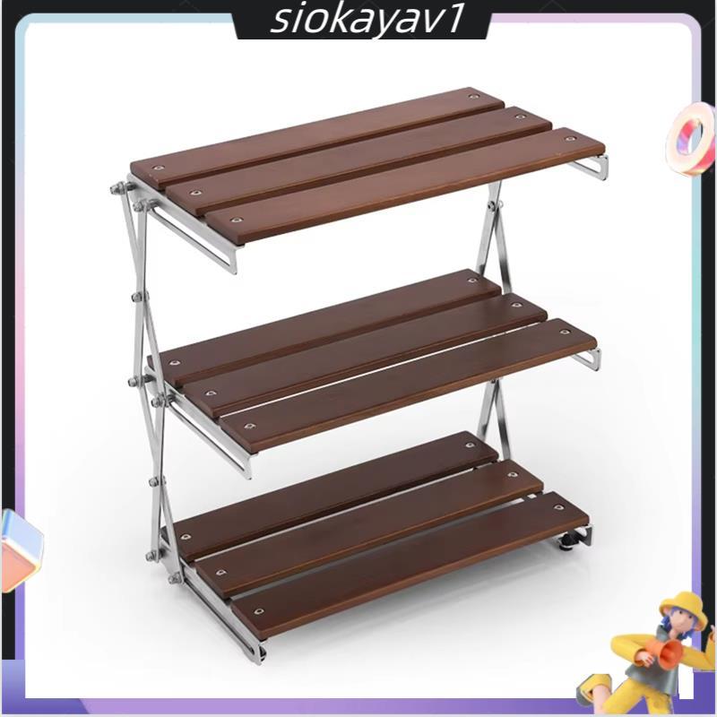 Three-Tier Oak Rack,Easy to Carry Three-Tier Oak Rack,Light-Weight ...