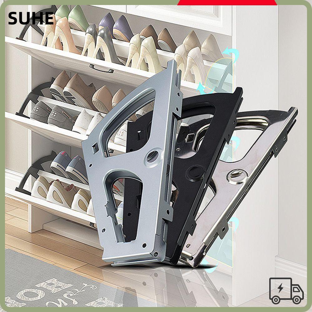 SUHE Shoe Cabinet Hinges, Stainless steel Turning Rack Drawer Cabinet ...