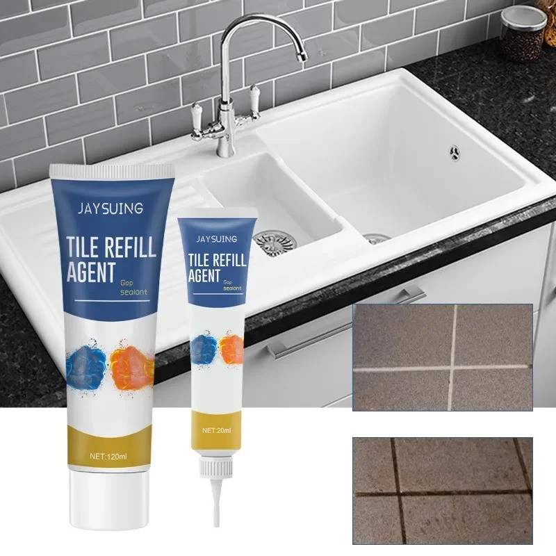 20/120ml Repair Agent Waterproof White Tile Refill Grout Pen Mouldproof ...