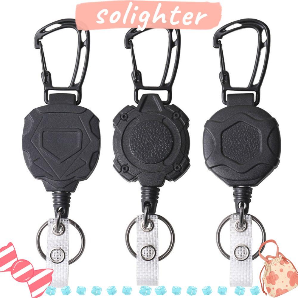 SOLIGHTER Heavy-Duty Retractable Keychain with Steel Wire Rope - Multi ...