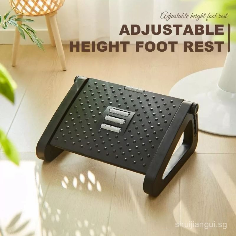 Ergonomic Footrest 6-Level Height Adjustable Angle Office Foot Rest ...