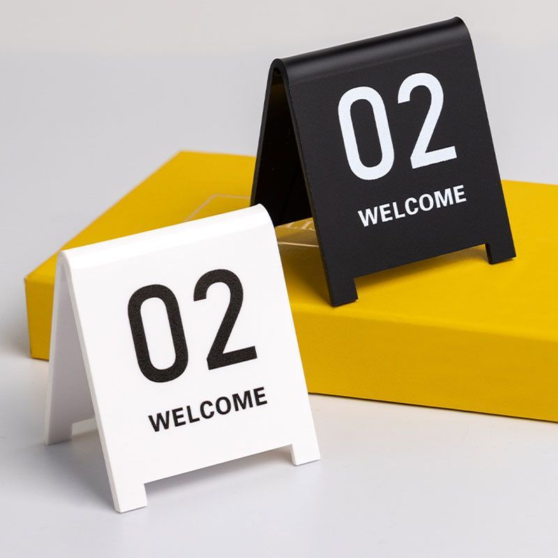 Acrylic double-sided table Number Plate called Number Plate Number ...