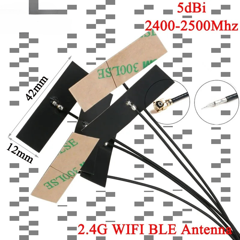5Pcs/1pc 5dBi 2.4Ghz WIFI BLE Built in FPC Antenna Wi-fi Router ...