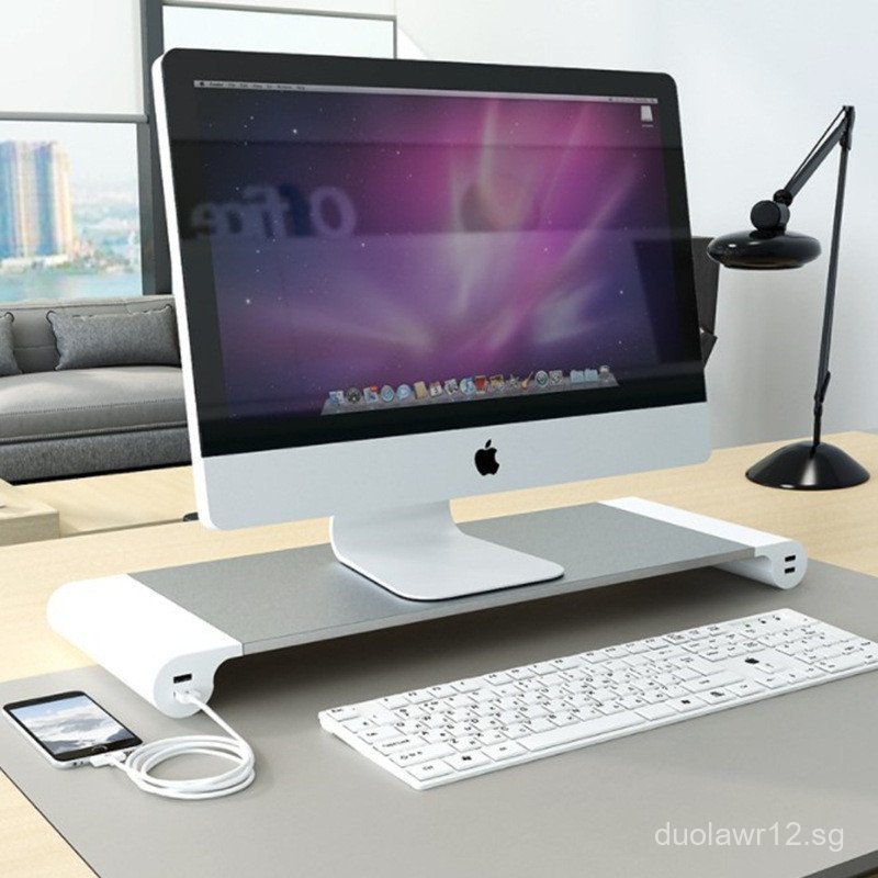 Computer Monitor imac Elevated rack usb Charging Bracket Laptop Stand ...