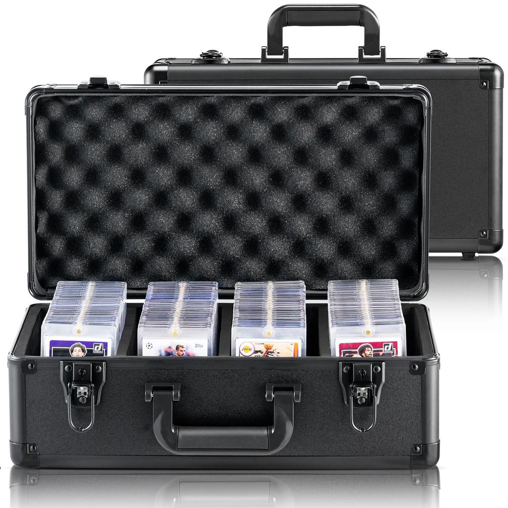 SucceBuy Graded Card Storage Box 4 Slots or 5Slots with Key Lock or ...