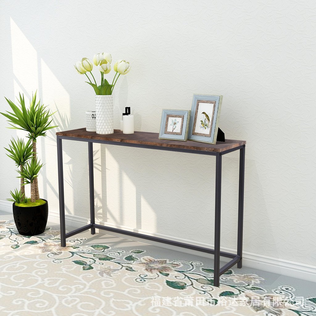 Iron Art Entryway Table American Style Living Room Wall-Mounted Office ...