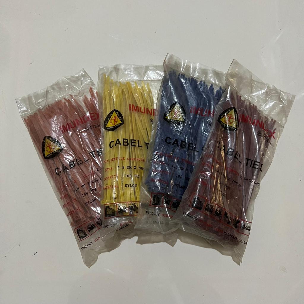 Cable Ties Nylon Kabel Tis Pengikat Imundex Warna Cbt 10 Color