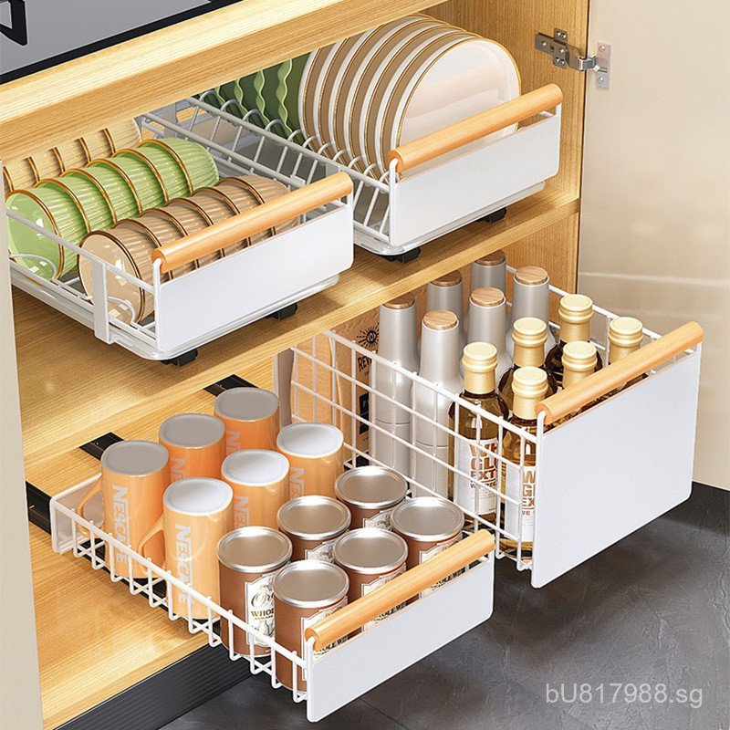 Multi-Purpose Storage Rack Dish Rack Spice Rack Kitchen Sink Slide Rail ...
