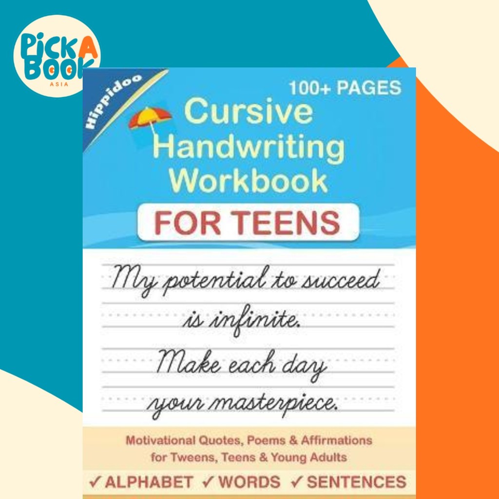 Cursive Handwriting Workbook for Teens : A cursive writing practice ...