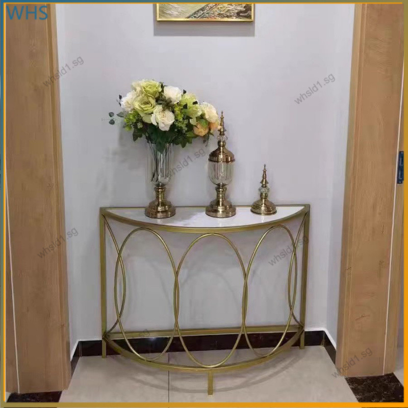 Semi-Circular Entryway Table Wall-Mounted Marble Luxury Entryway ...