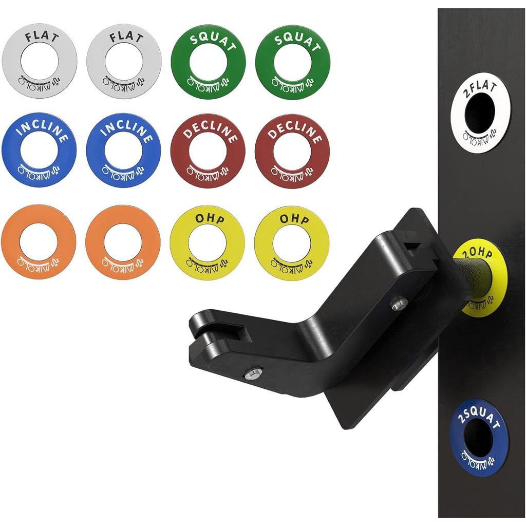 Mikolo Squat Rack Magnetic Position Markers - Power Cage Attachment ...