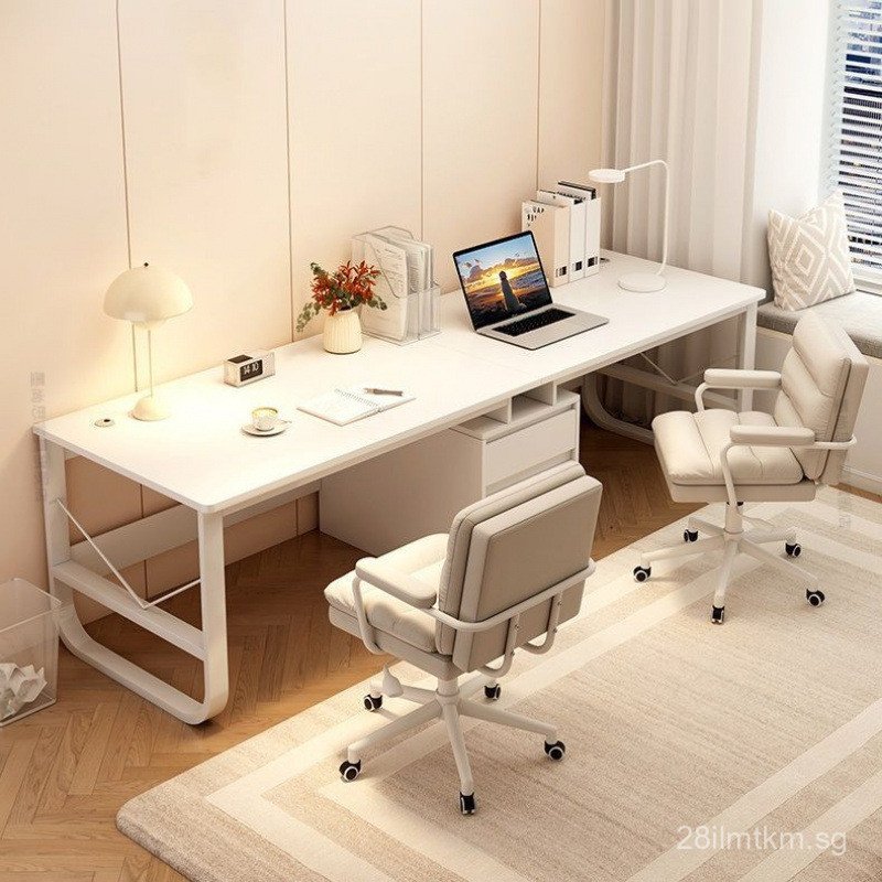 Double Computer Desk Desktop Home Study Desk Student Writing Desk ...