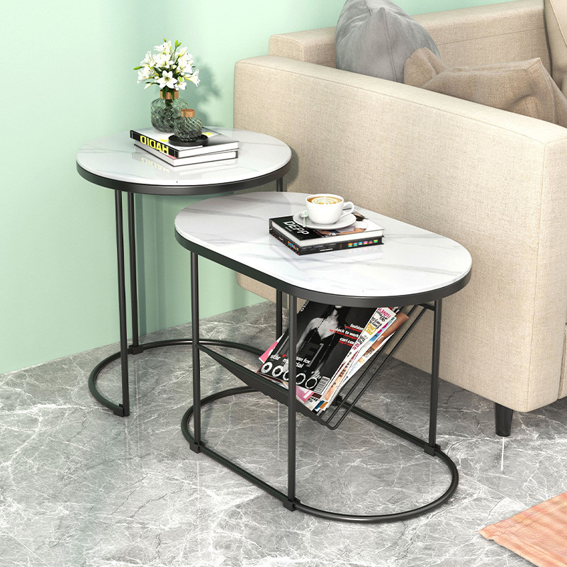 W8Light Luxury Modern Sofa Side Table Small Apartment Home Corner Table ...
