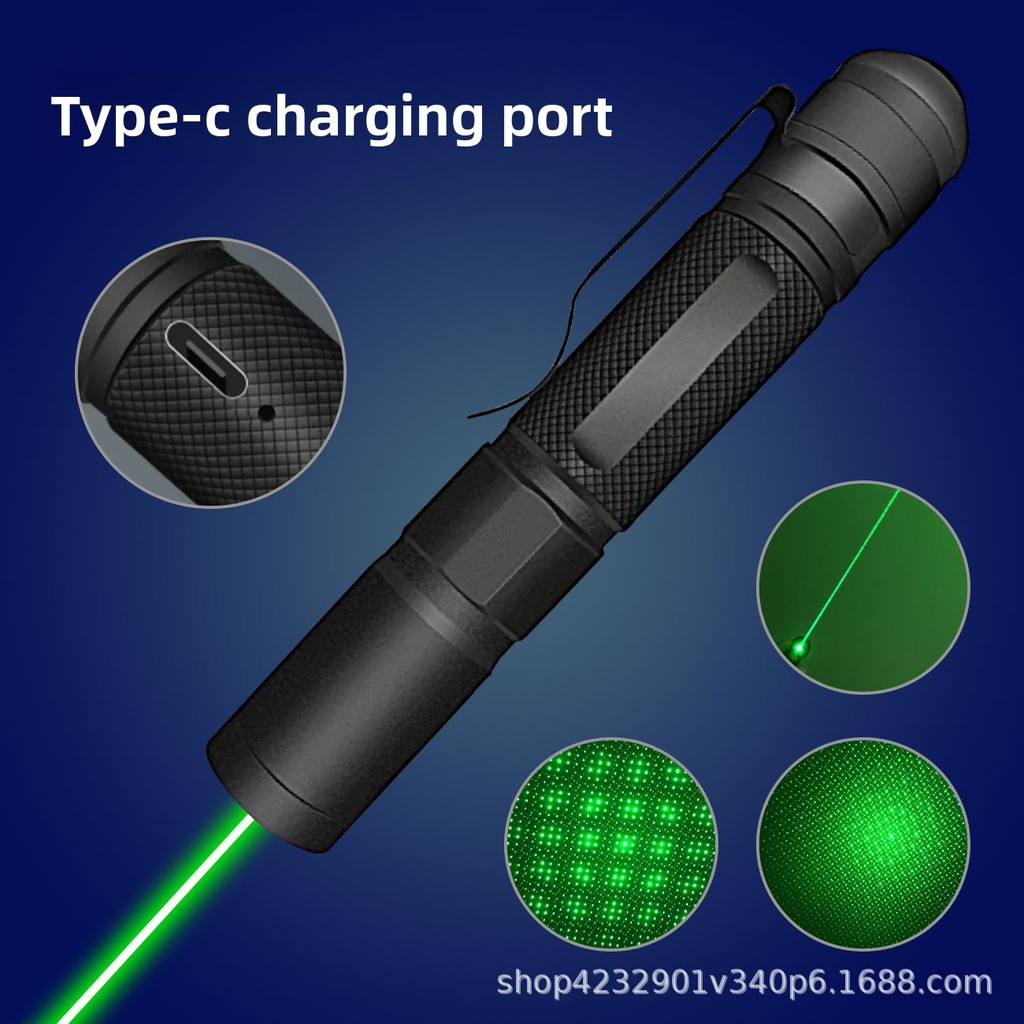 Type-C Rechargeable Laser Pointer High Brightness Long Range Laser ...