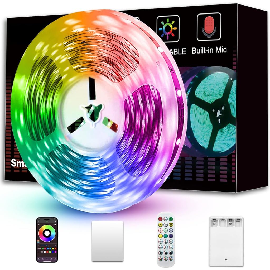 20ft Battery Powered Led Strip,6m Battery Operated Color Changing ...