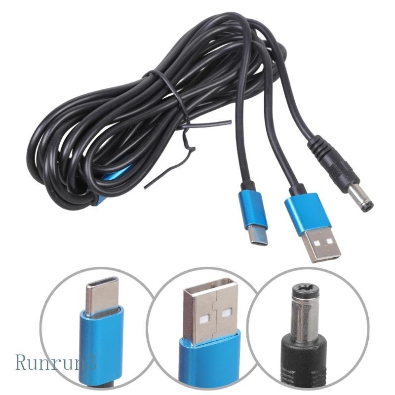 RUN Simultaneous Charging Cable USB To Type C 5 5x2 5mm For 5V Tablets ...