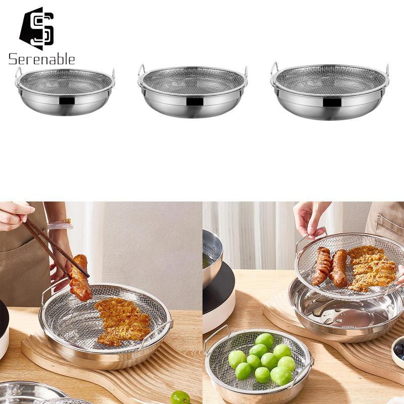 [Serenable] Multi Functional Frying Drainer Net in Stainless Steel for ...