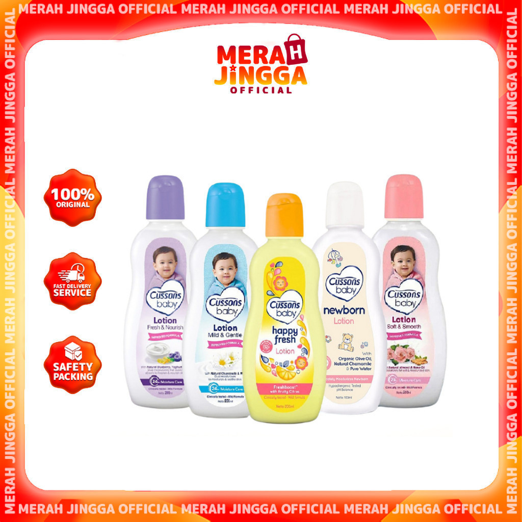 Cussons Baby Lotion 100ml - 200ml - Losion Bayi / Merah jingga Official