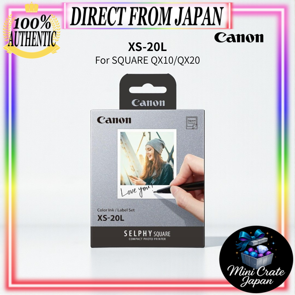 Canon SELPHY SQUARE QX10/QX20 Color Ink/Label Set XS-20L | Shopee