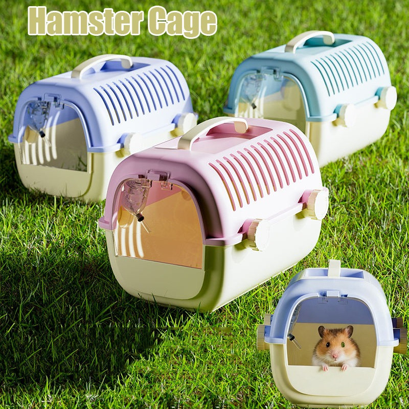 Portable Hamster Cage & Bird with Bottle Durable Travel Pet Birdcage ... - Portable Hamster Cage Kit