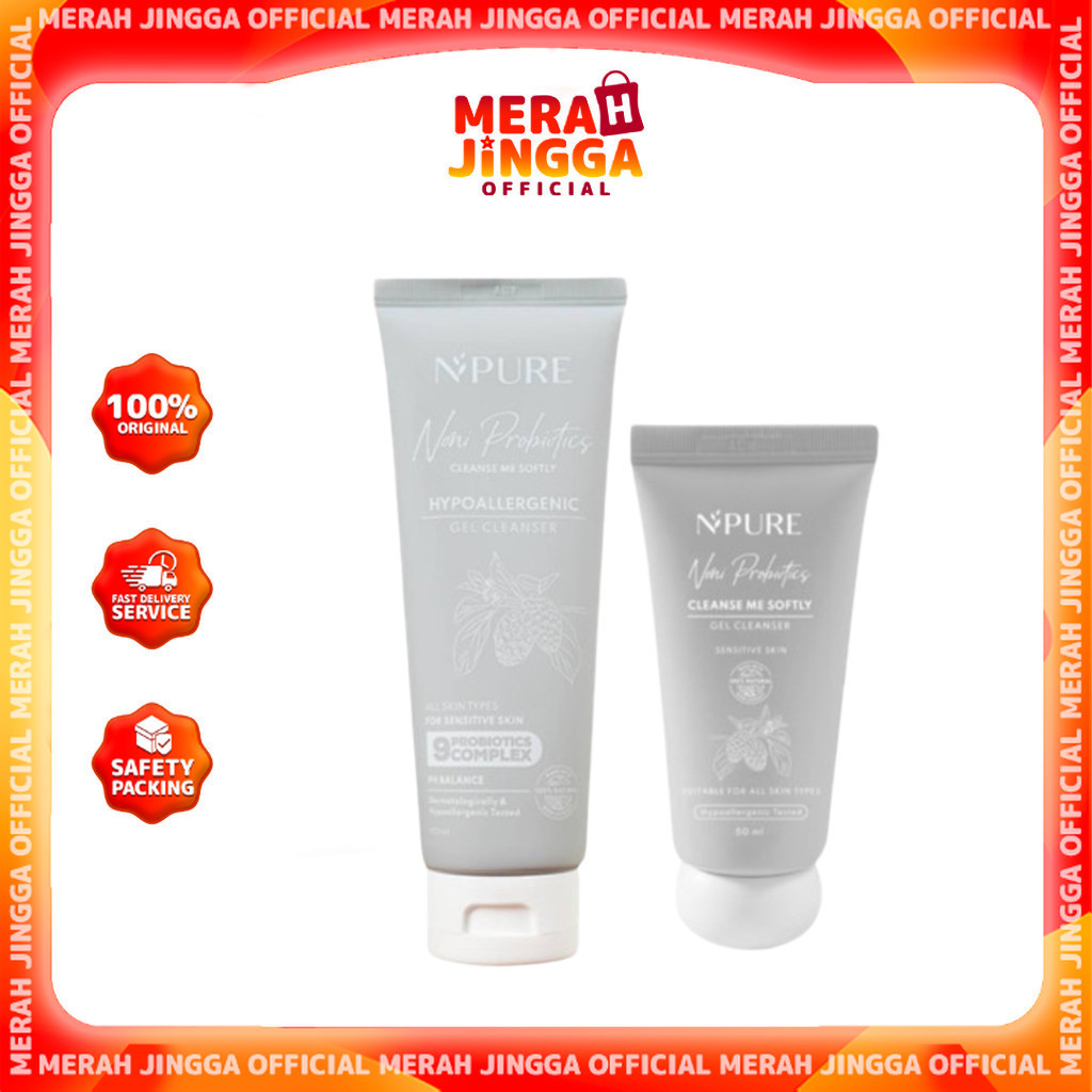 NPURE Noni Probiotics Cleanse Me Softly Gel Cleanser / Merah Jingga Official