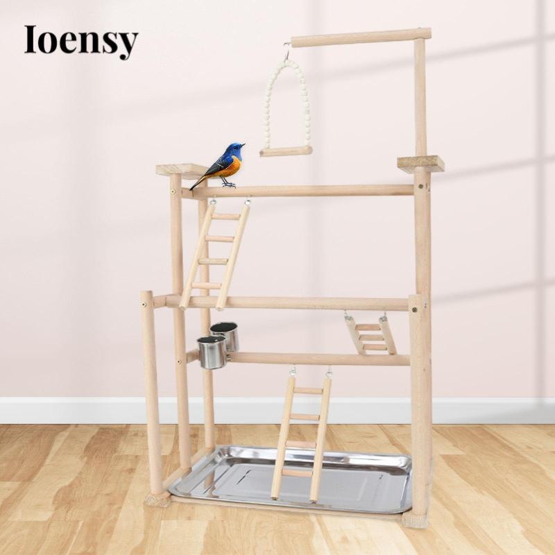 Picture of Ioensy Bird Play Stand Sturdy Swings and Tray Parrot Playground Bird ...