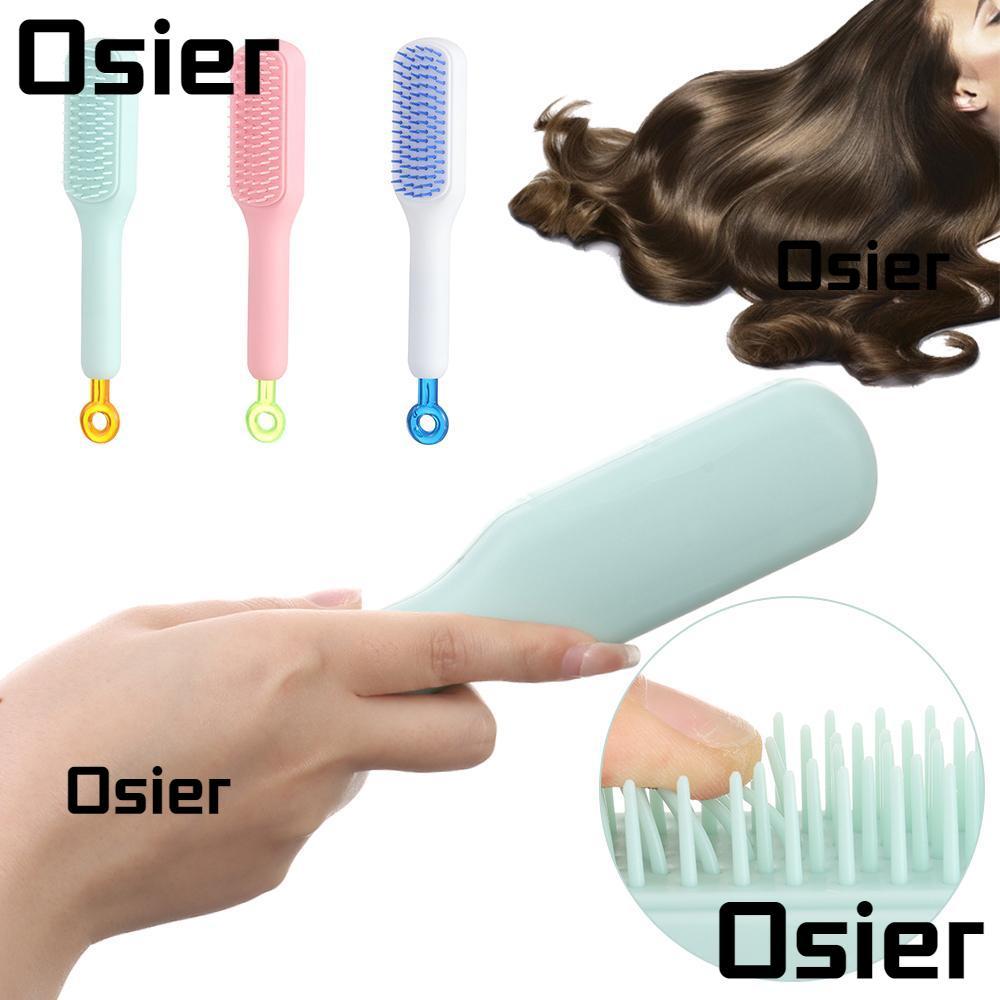 OSIER Self Cleaning Hair Comb, Smoothing ABS Magic Retractable Comb ...