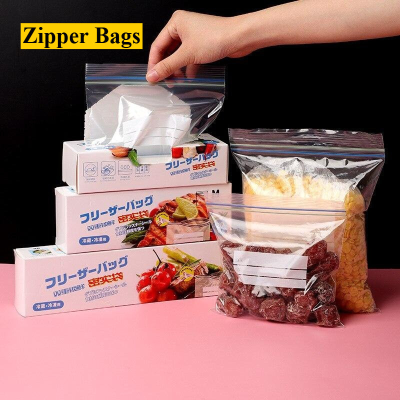 【SG Ready Stock】Zipper Bag Food Storage Package Resealable Bags Self ...