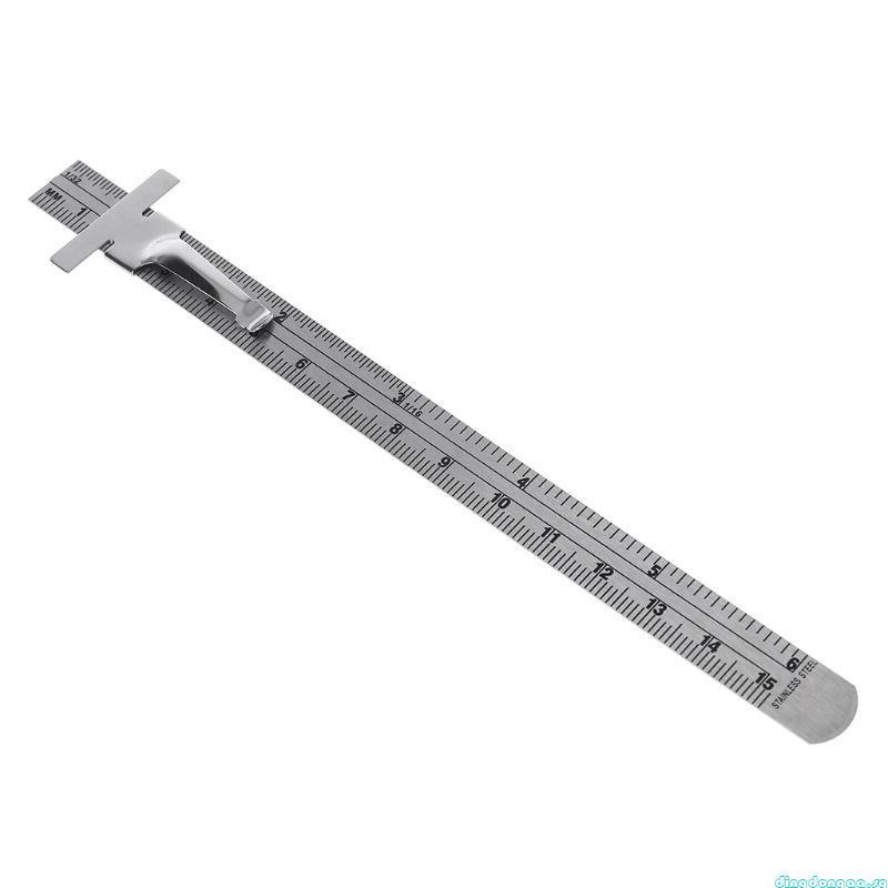 dingdongaa 6 Inch Stainless Steel Precision Ruler Sliding Pocket Ruler ...