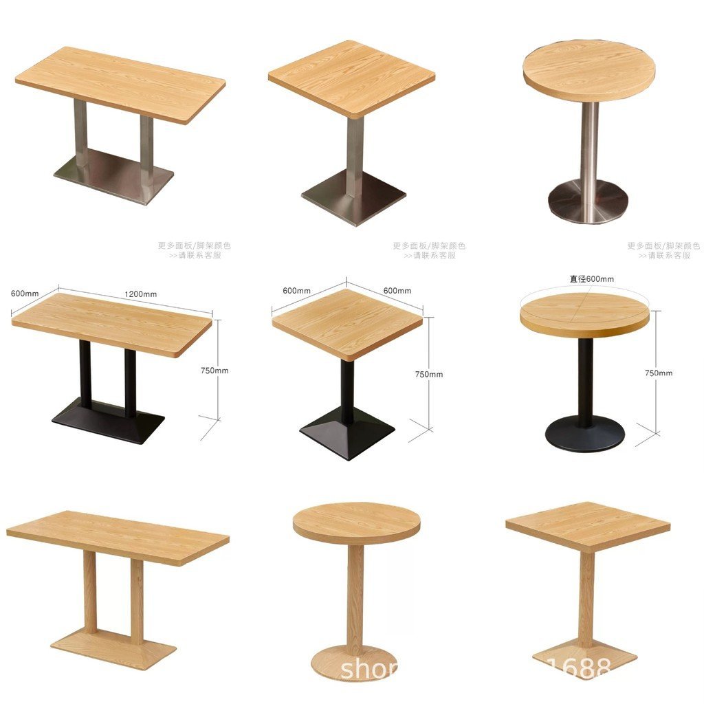 Fast Food Restaurant Round Table Canteen School Table Chair Internet ...