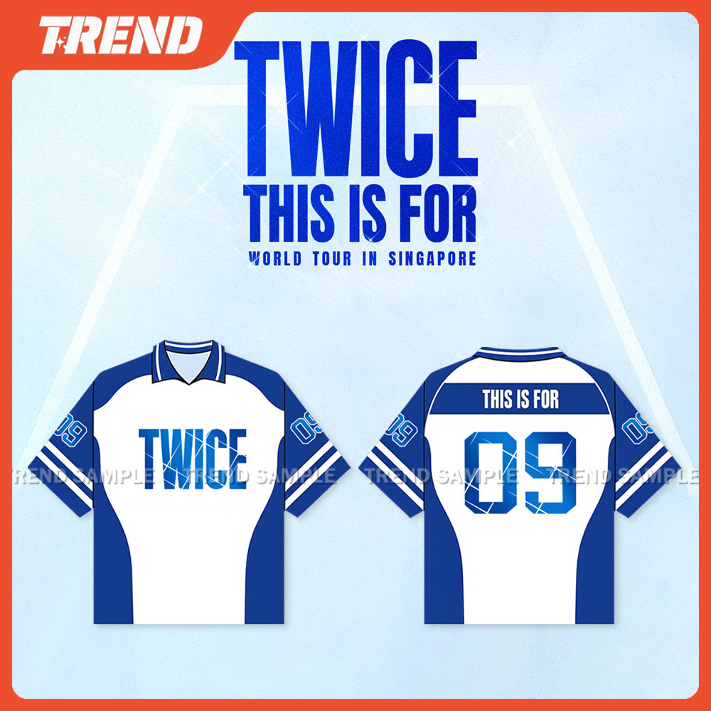 KPOP TWICE <THIS IS FOR> WORLD TOUR Merch Polo Jersey Shirt Plus