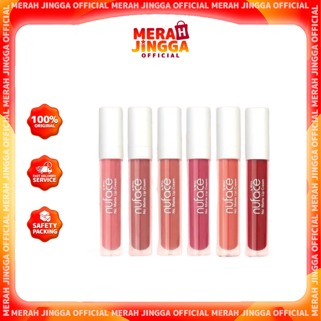 Nuface Nu Matte Lip Cream / Nu Face Lipstick / Merah Jingga Official
