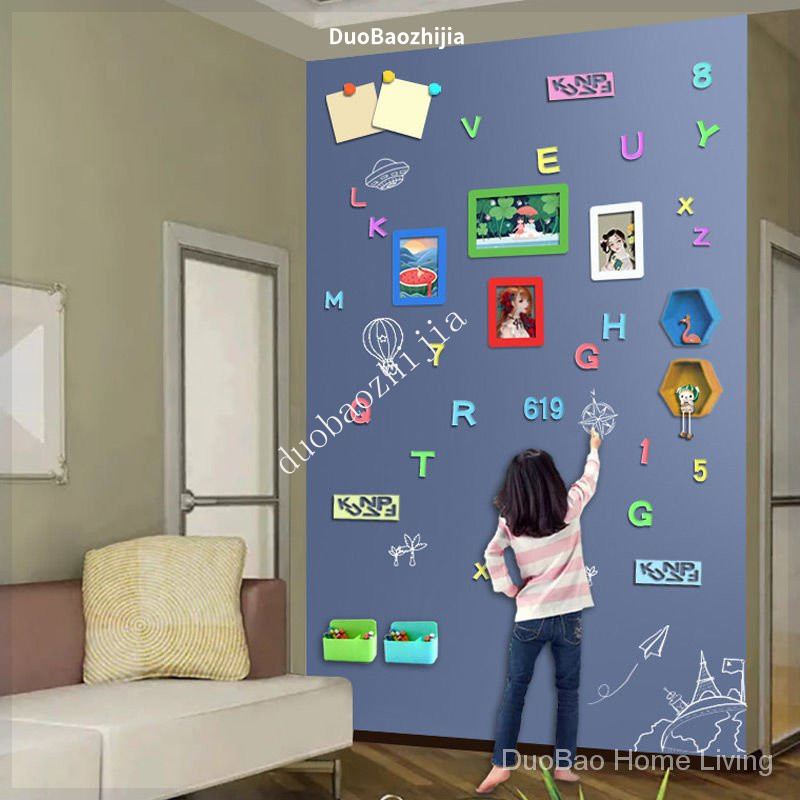 Magnetic Whiteboard Wall Sticker - Kids’ Doodle & Organize Hub ...