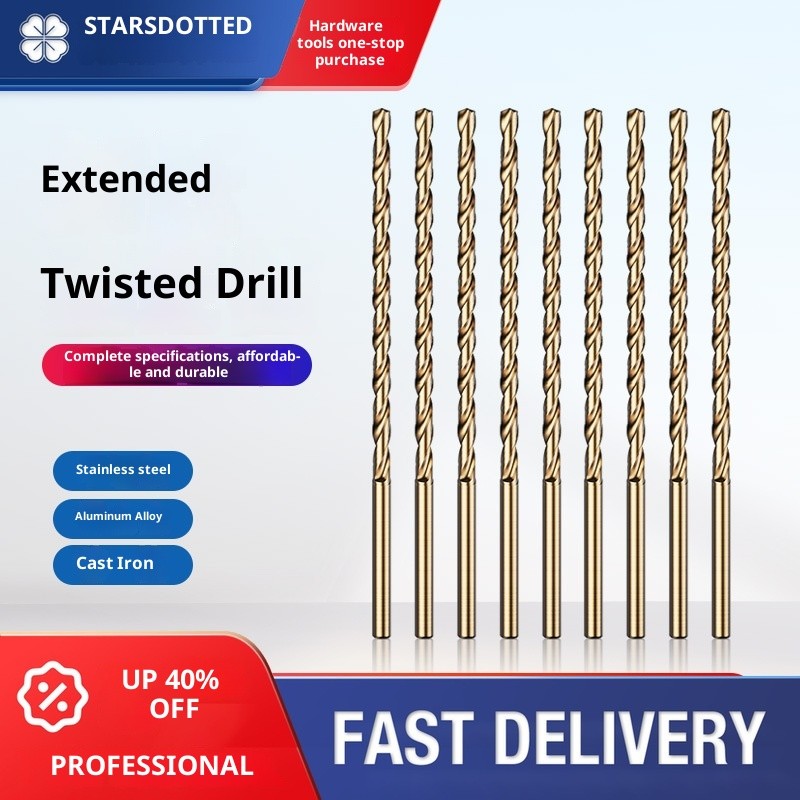 M35 Cobalt Extra Long Drill Bits Straight Shank Twist Bit High Strength ...