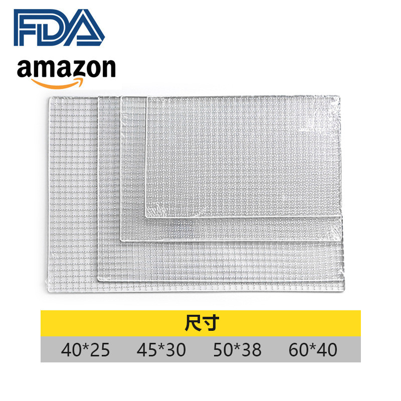 Barbecue Mesh Sheet BBQ Electroplated Grill Net Japanese Korean Style ...