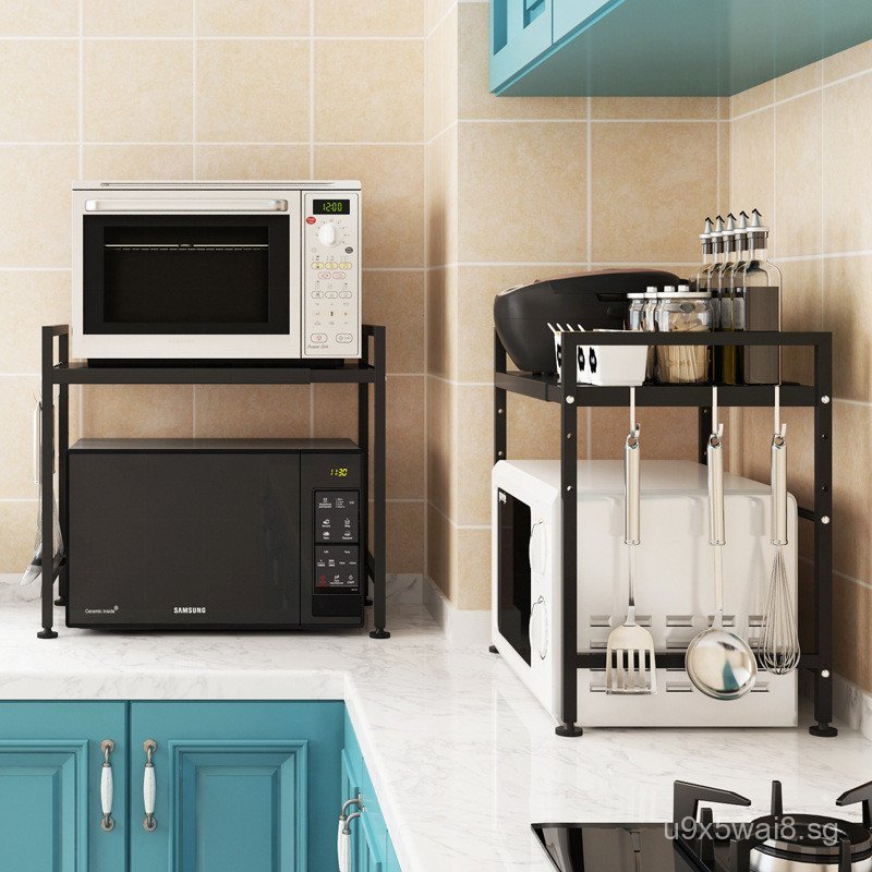 Telescopic Microwave Oven Rack Oven Shelf Floor-standing Kitchen ...