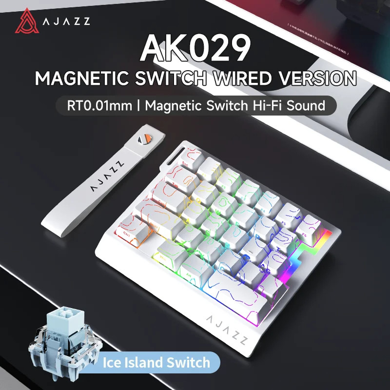 AJAZZ AK029 One-Handed Gaming Keyboard 8000Hz Wired Magnetic