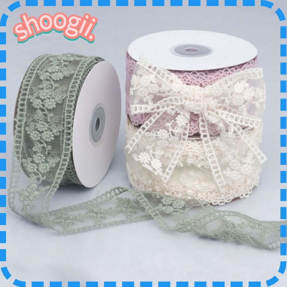SHOOGEL Hollow Lace Ribbon, Jacquard Embroidery Edge Ribbon, DIY ...