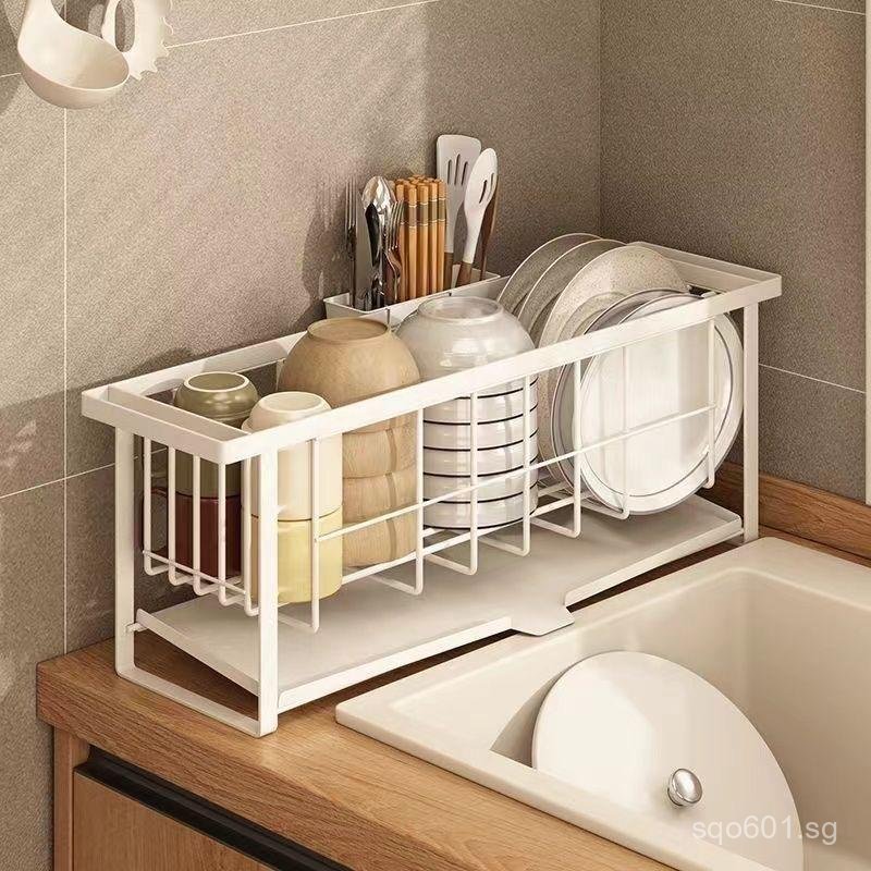 Countertop Storage Rack Side Bowl Rack Narrow Sink Draining Rack Dish ...