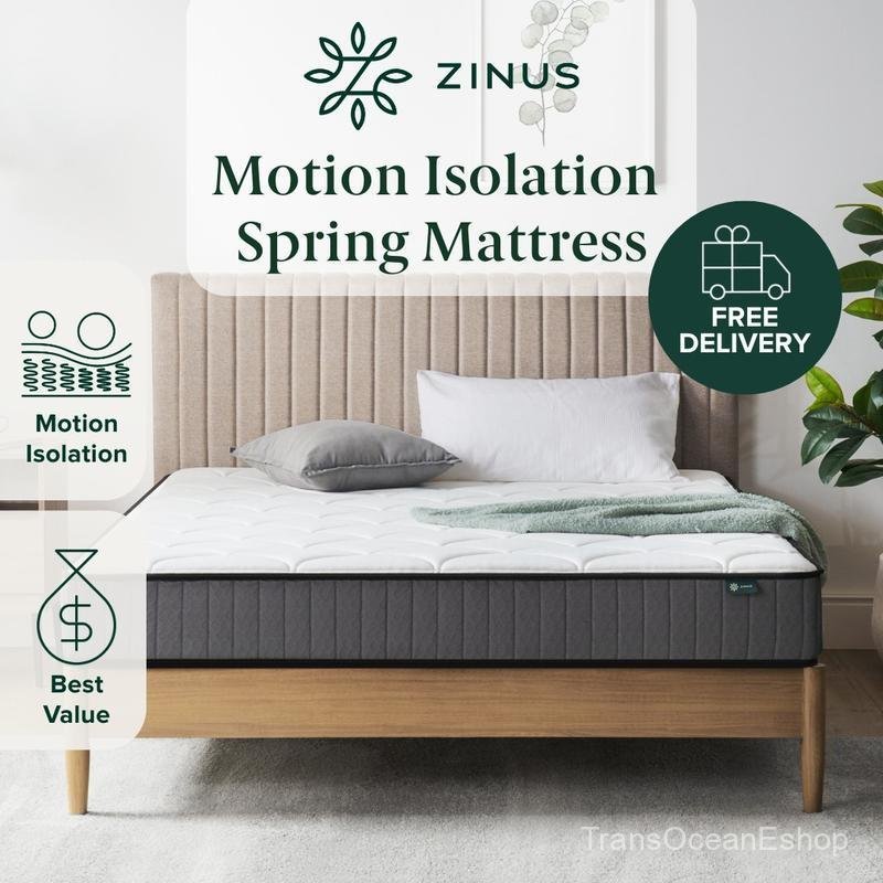 Zinus Motion Isolation Spring Mattress - 20cm Thickness | Shopee Singapore