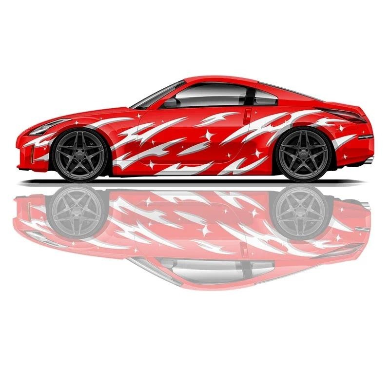 flame Car stickers modified racing car SUV accessories packaging decals ...