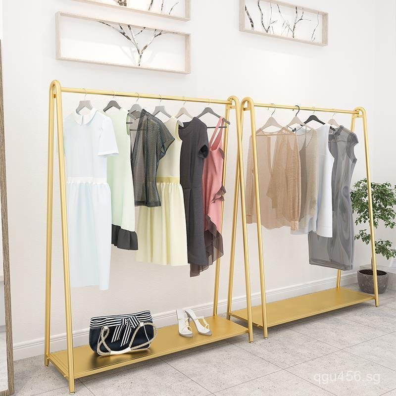 Display Rack Display Stand Clothes Rail with Board Clothing Store Floor ...