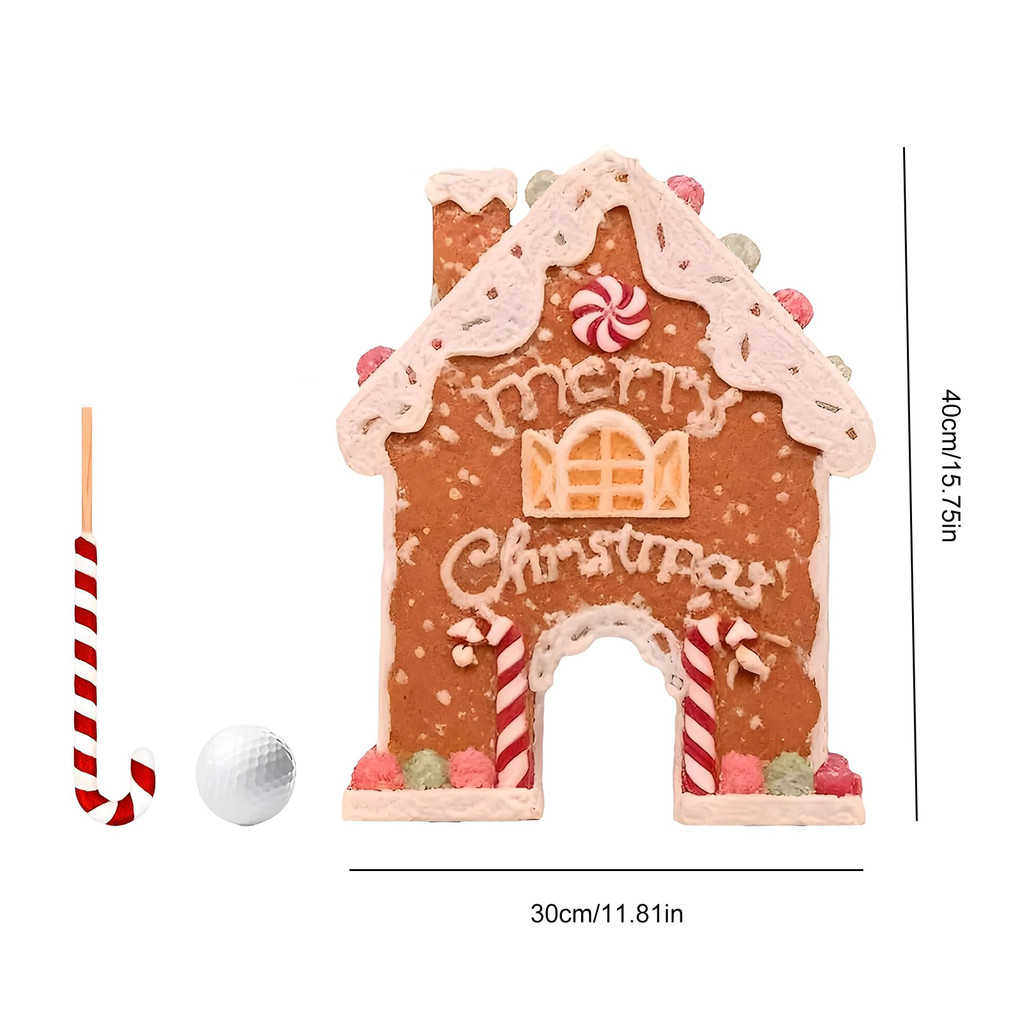 Christmas Gingerbread House Golf Kit W/Candy Cane Club & Ball ...