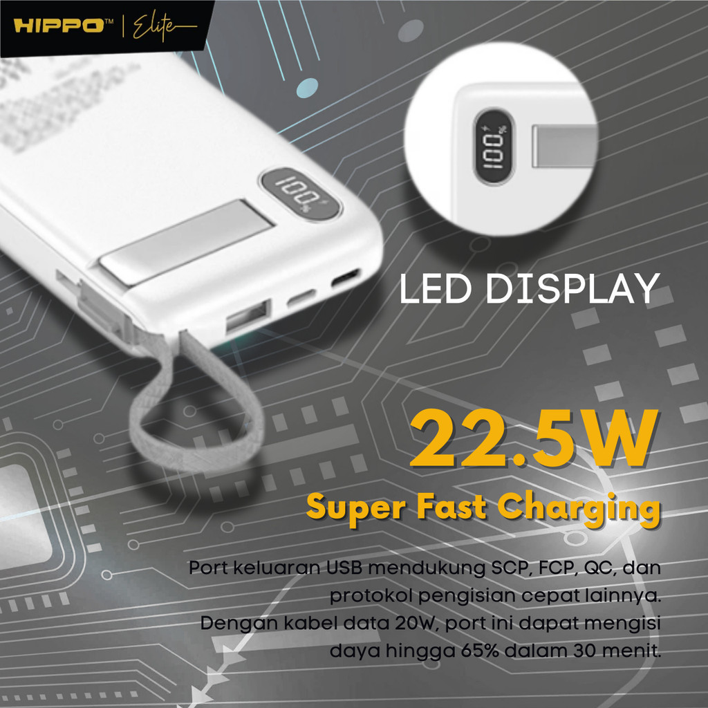 Hippo Elite PowerBank Othello 8 PD 22.5W 10000mAh MagSafe 15W iWatch SmartWatch Charging - Gambar 4