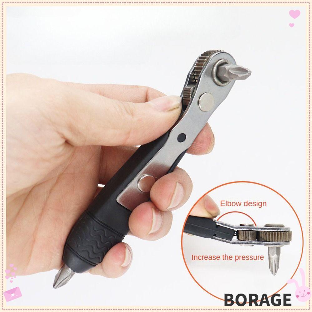 BORAG Ratchet Screwdriver, 36-tooth Batch Socket Two-way Screwdriver ...